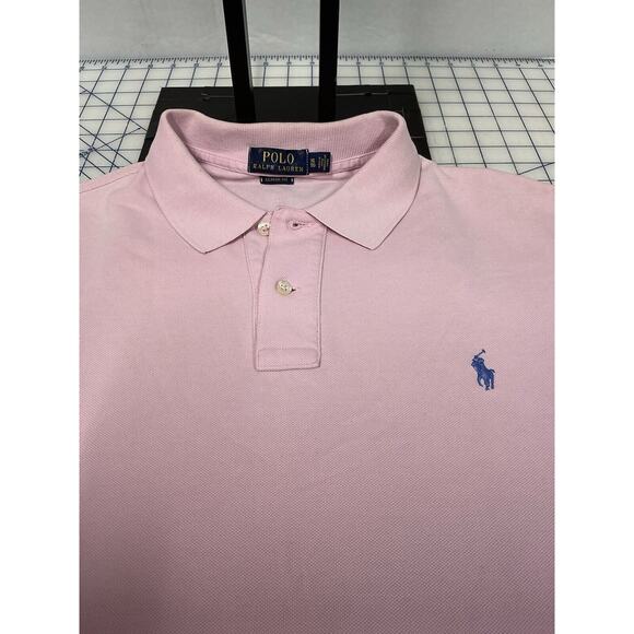 Ralph Lauren Men's Classic Short Sleeve Polo Shirt Pink XL Embroidered - Picture 1 of 10